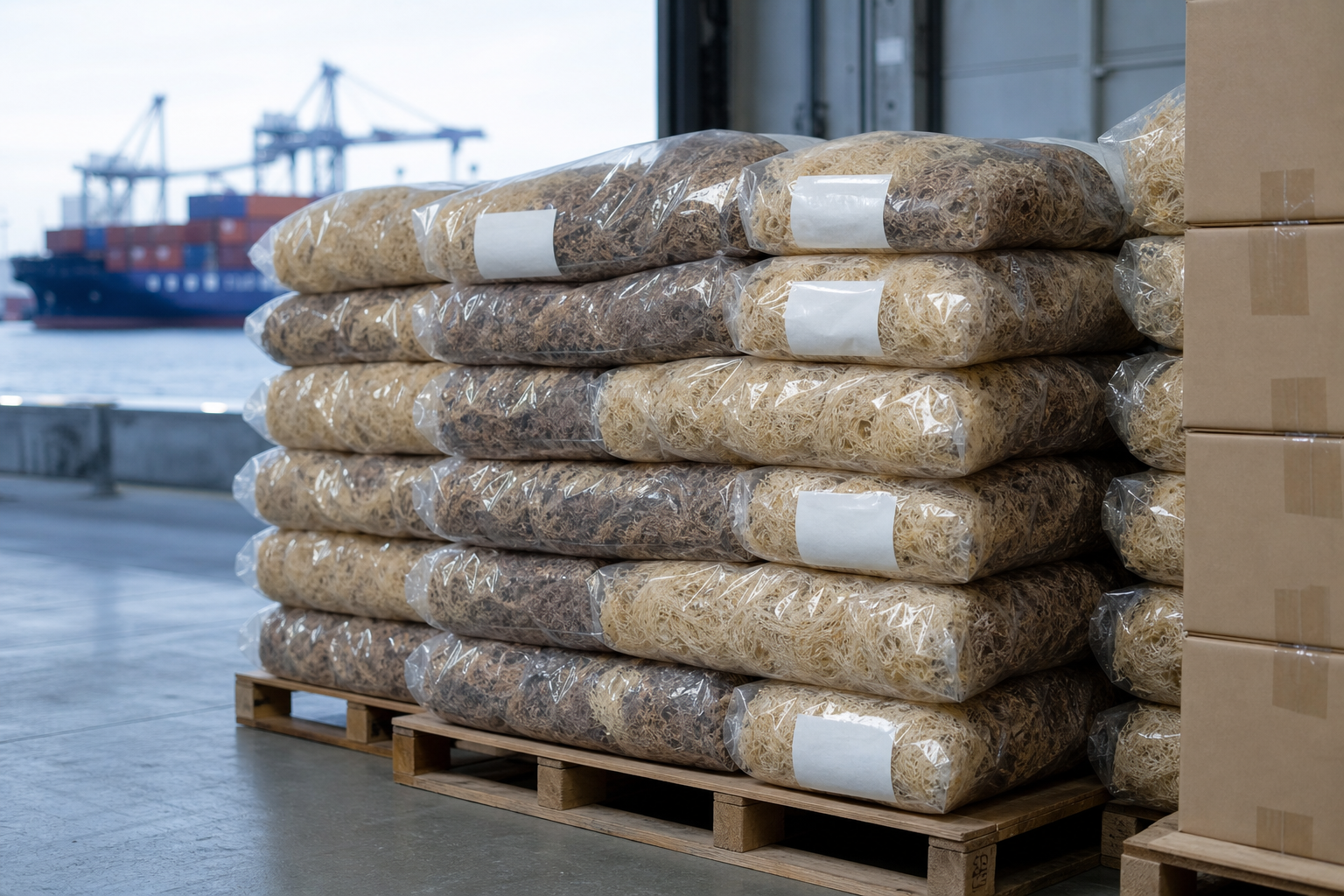 Stored and shipped to international standard